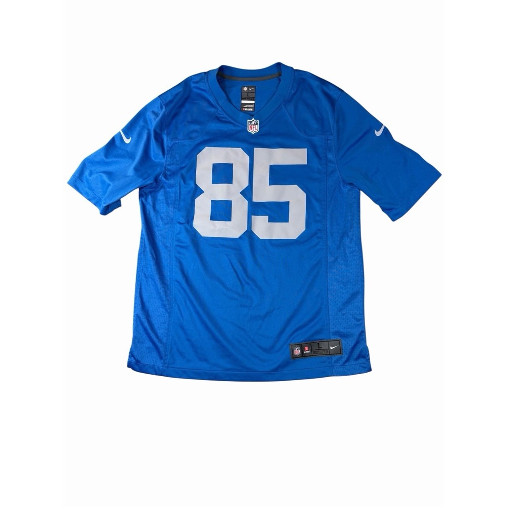 Nike Detroit Lions Eric Ebron #85 NFL On Field Jersey Mens Large Blue